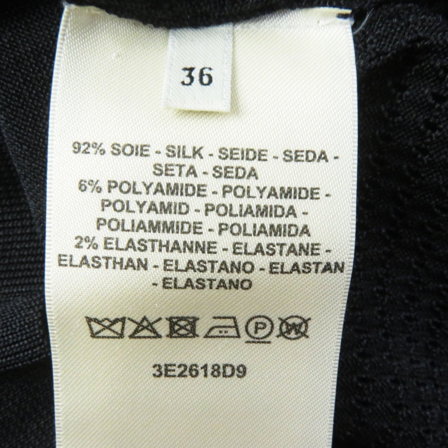 HERMES knit 3E2618D9 silk black BRIDES de GALA Ceremony Bridle 36