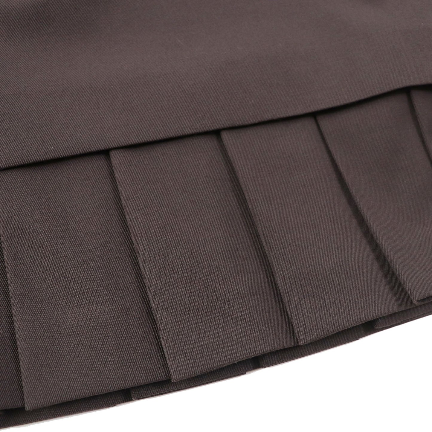 HERMES Tight Skirt wool Brown 42