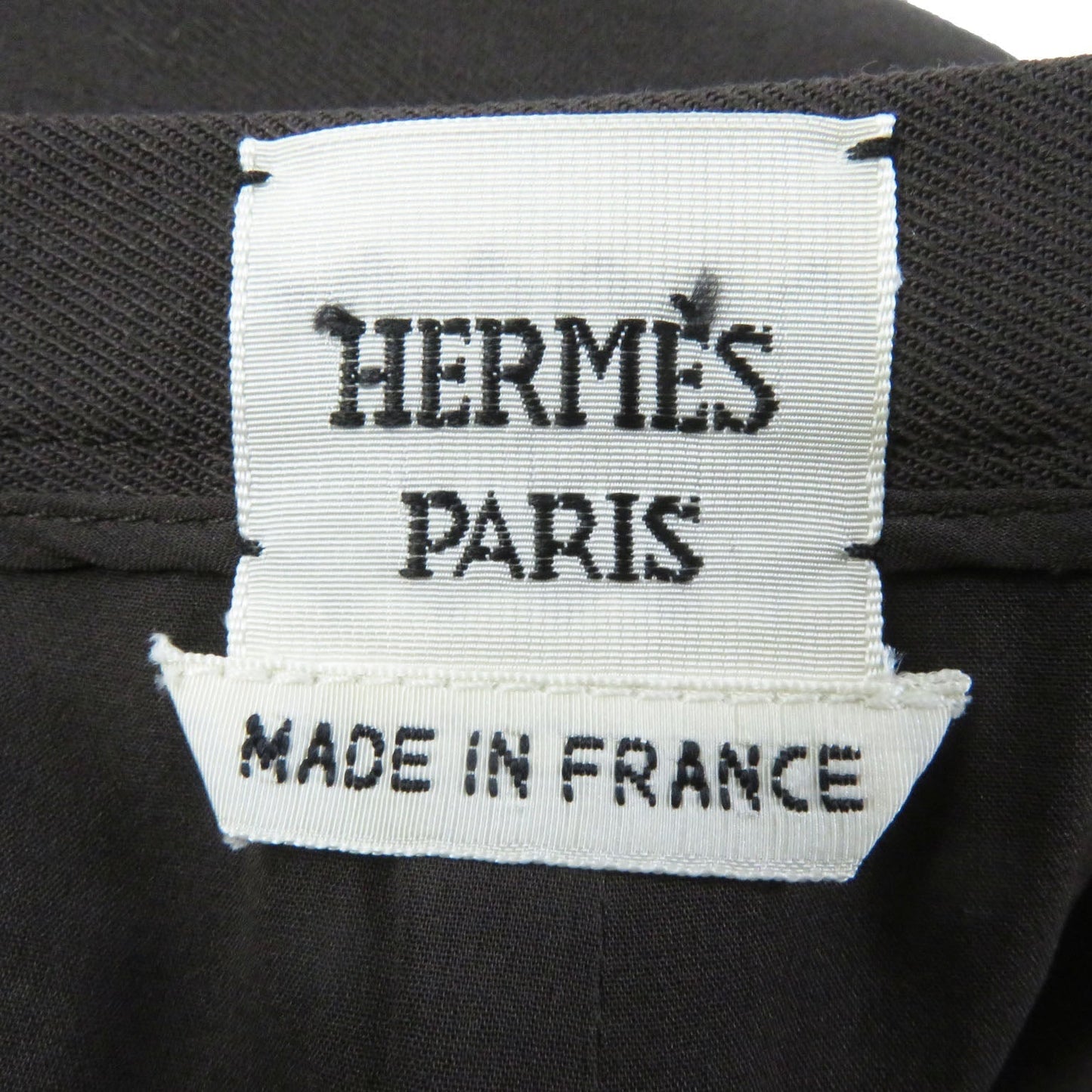 HERMES Tight Skirt wool Brown 42
