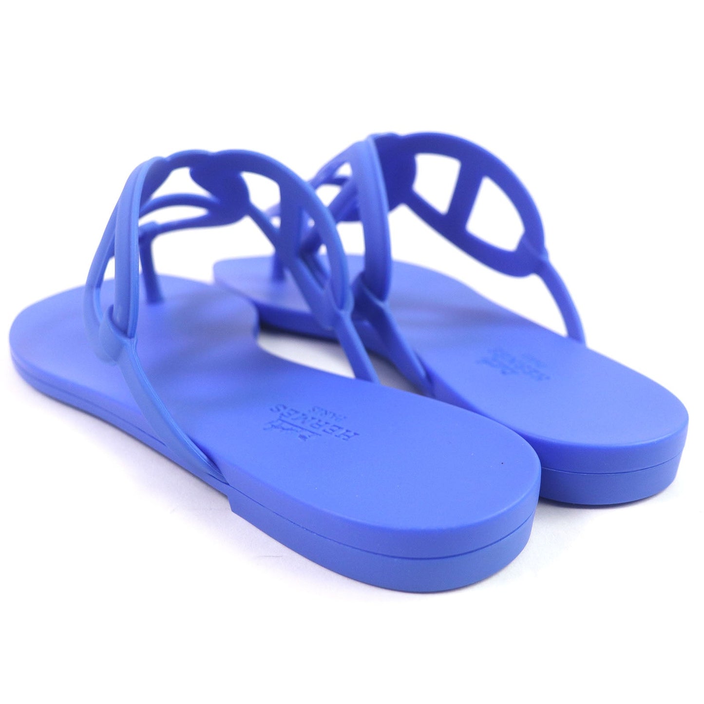 HERMES Sandals rubber blue 37