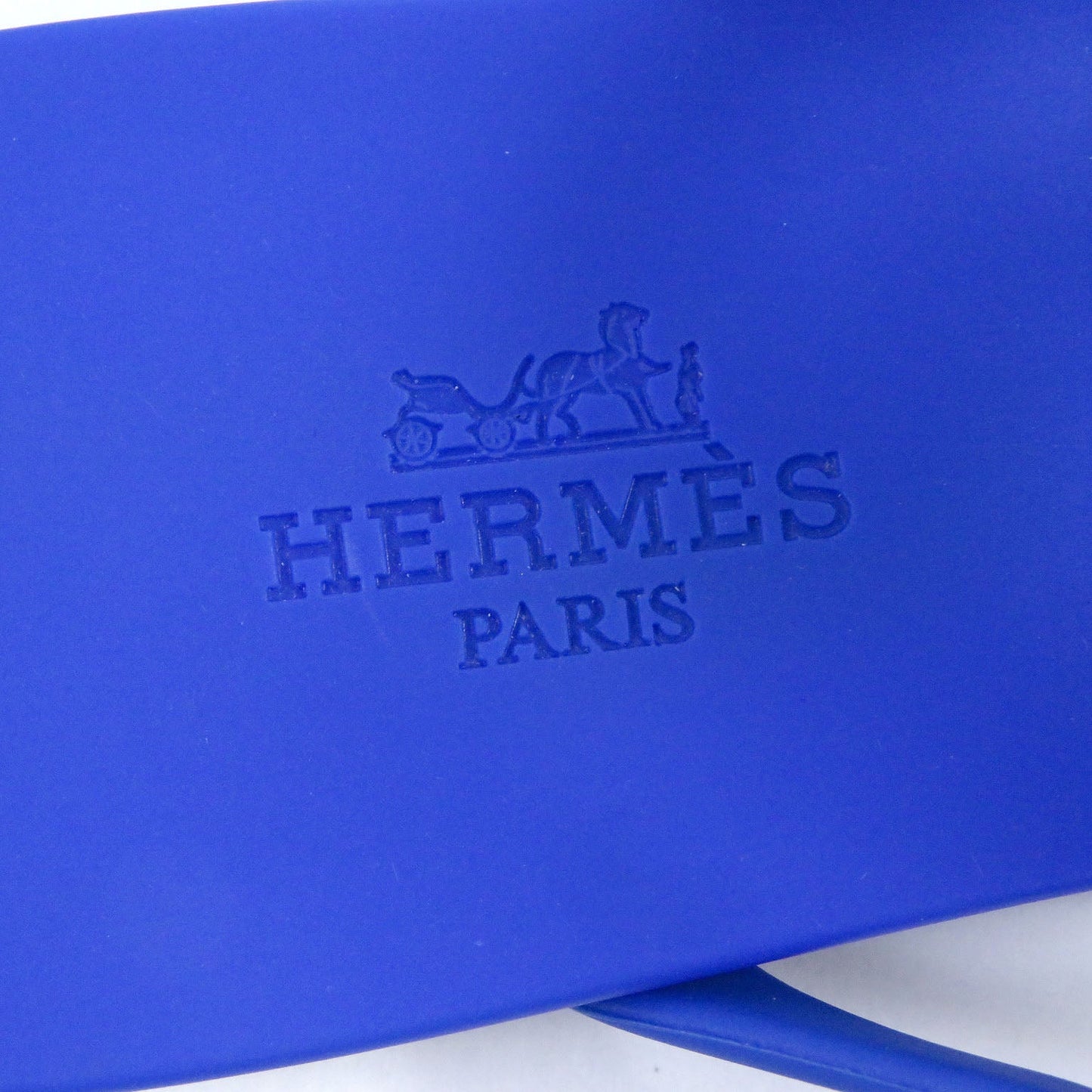 HERMES Sandals rubber blue 37