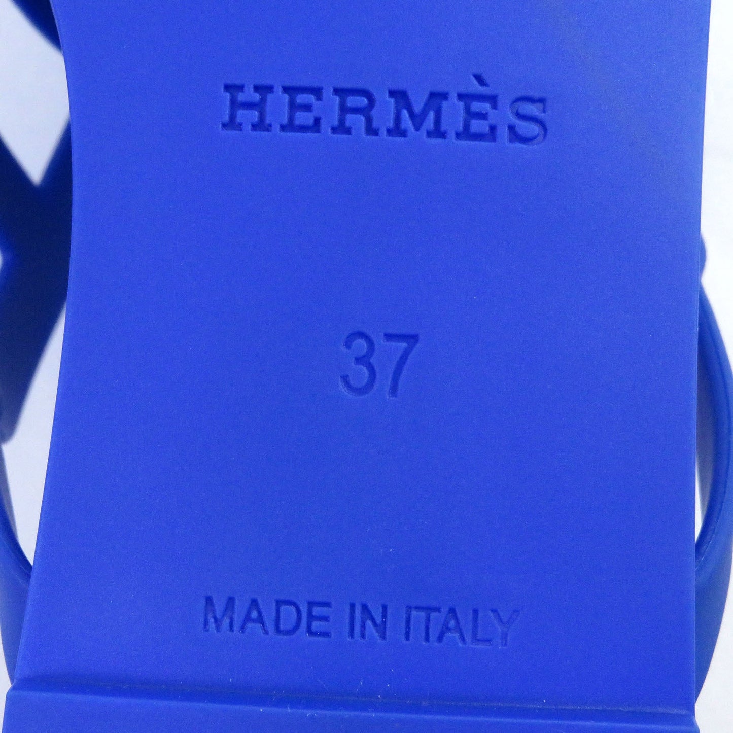 HERMES Sandals rubber blue 37