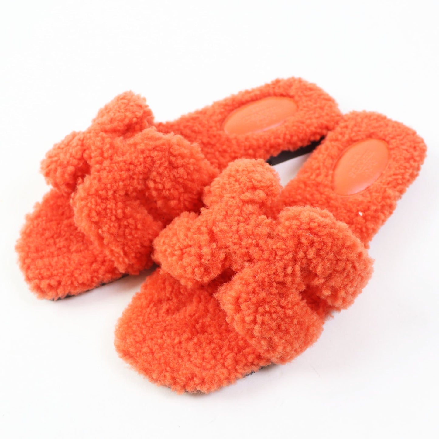 HERMES Sandals H212178Z Ramfer Orange Oran 36.5