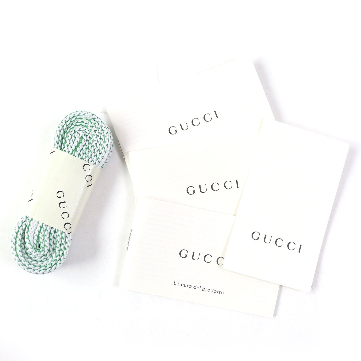 GUCCI Low cut sneakers 700290 PVC White green 35