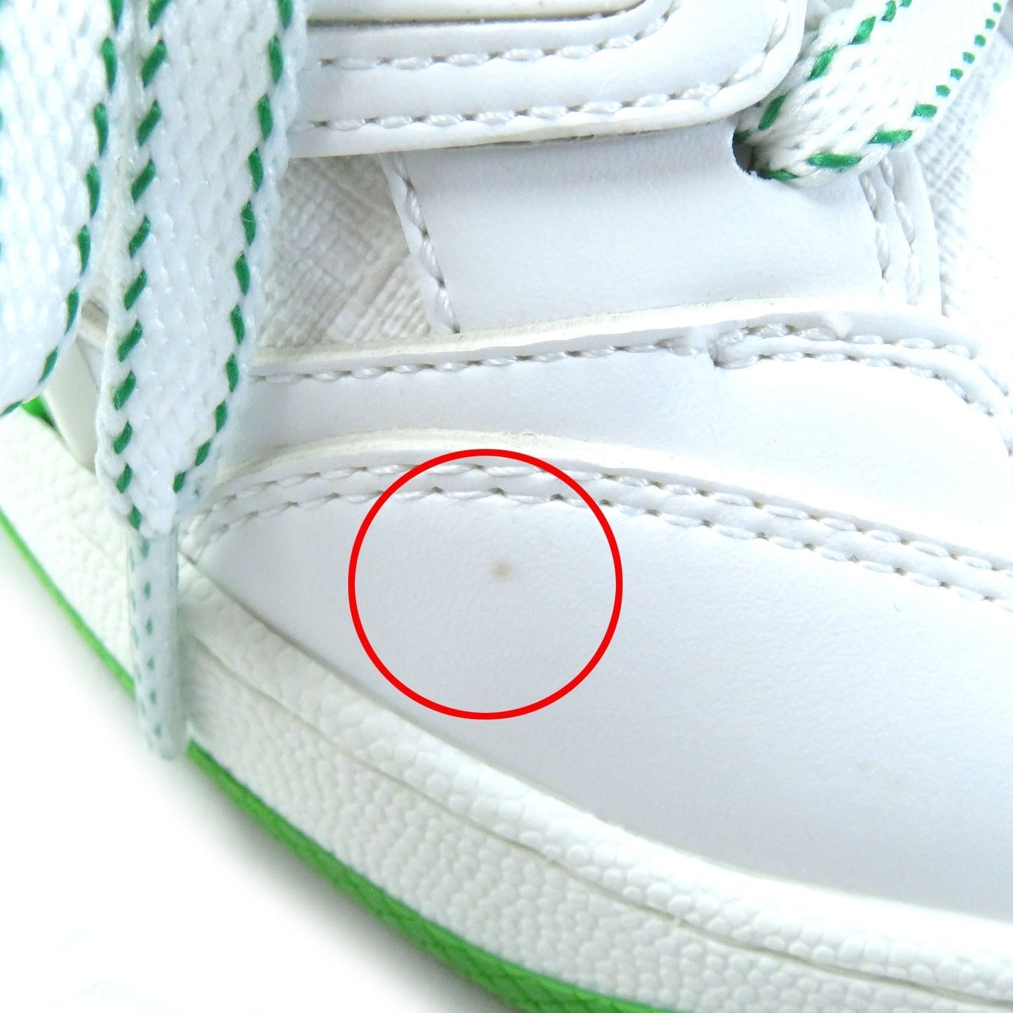 GUCCI Low cut sneakers 700290 PVC White green 35