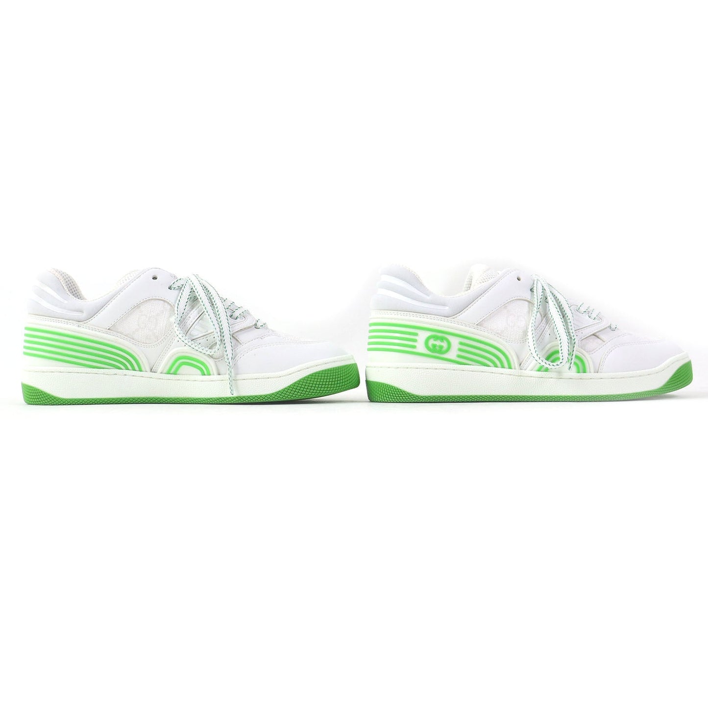 GUCCI Low cut sneakers 700290 PVC White green 35