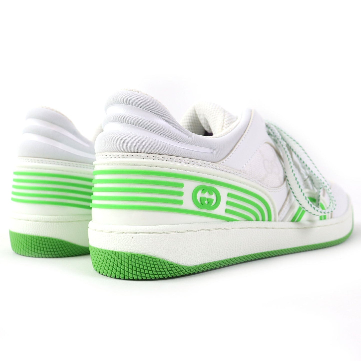 GUCCI Low cut sneakers 700290 PVC White green 35
