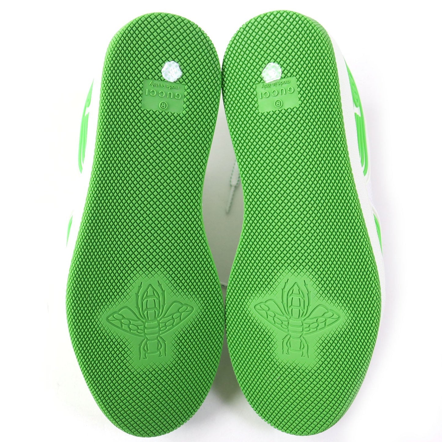 GUCCI Low cut sneakers 700290 PVC White green 35