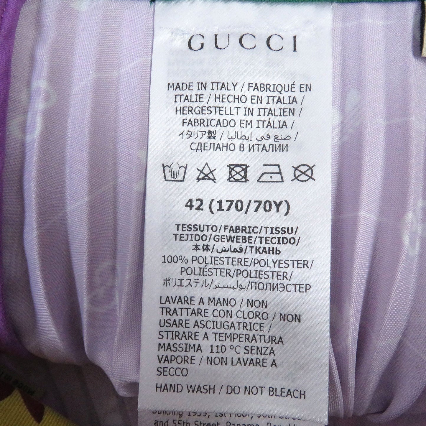 GUCCI Pleated skirt 696770 polyester purple 42