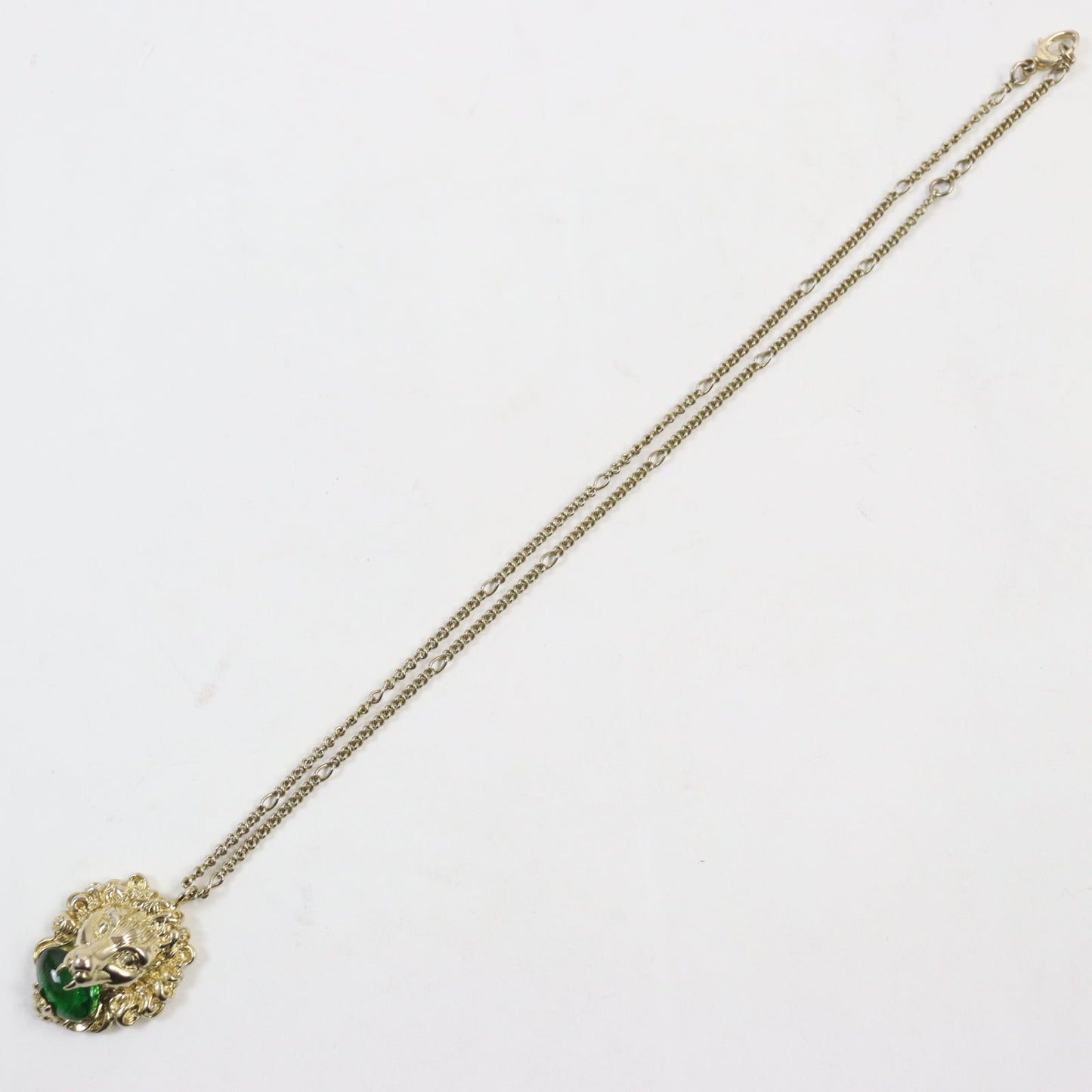 GUCCI Necklace Gold Plated Gold green 412885