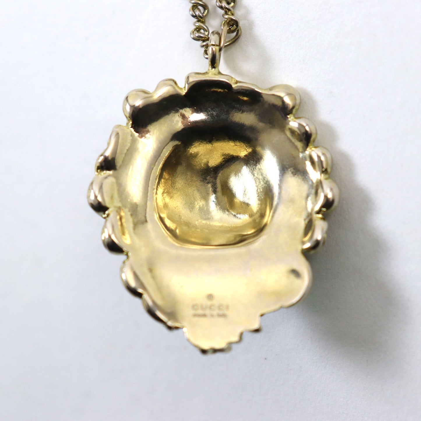 GUCCI Necklace Gold Plated Gold green 412885