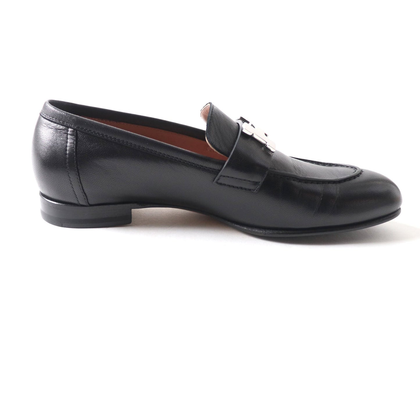 HERMES loafers leather black Paris Constance 35.5