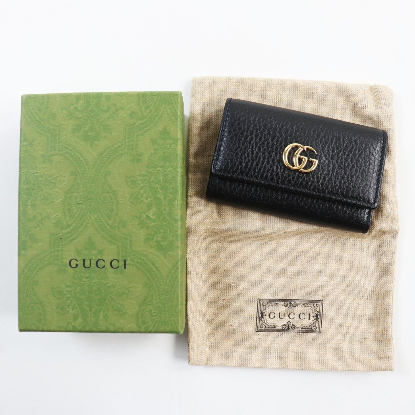 GUCCI Key case Key holder  456118 leather black