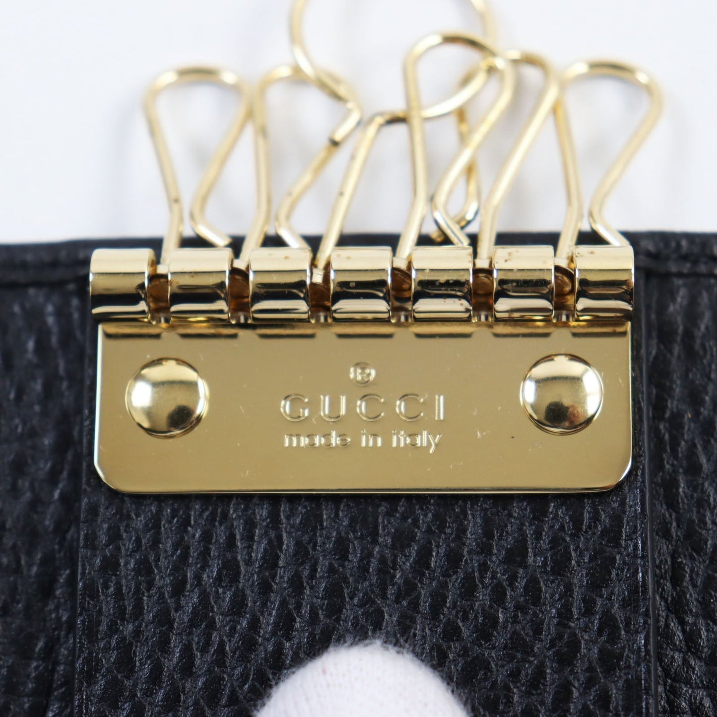 GUCCI Key case Key holder  456118 leather black