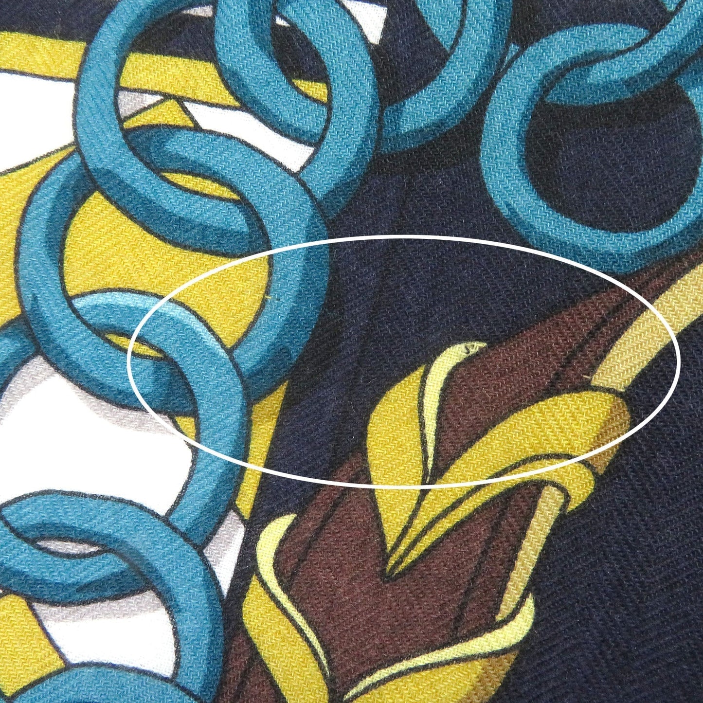 HERMES Stall Main: 70% cashmere, Main: 30% silk Navy type Women Used
