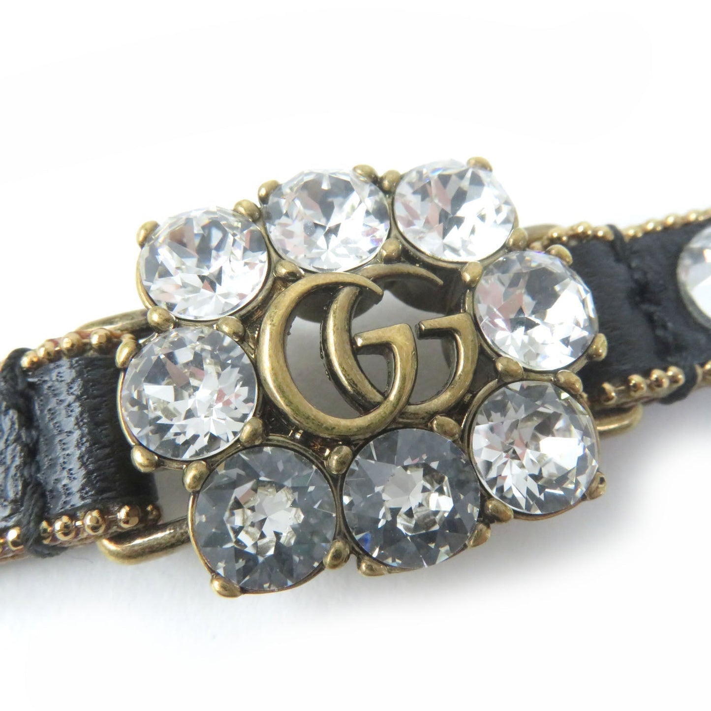 GUCCI bracelet 648722 leather black M