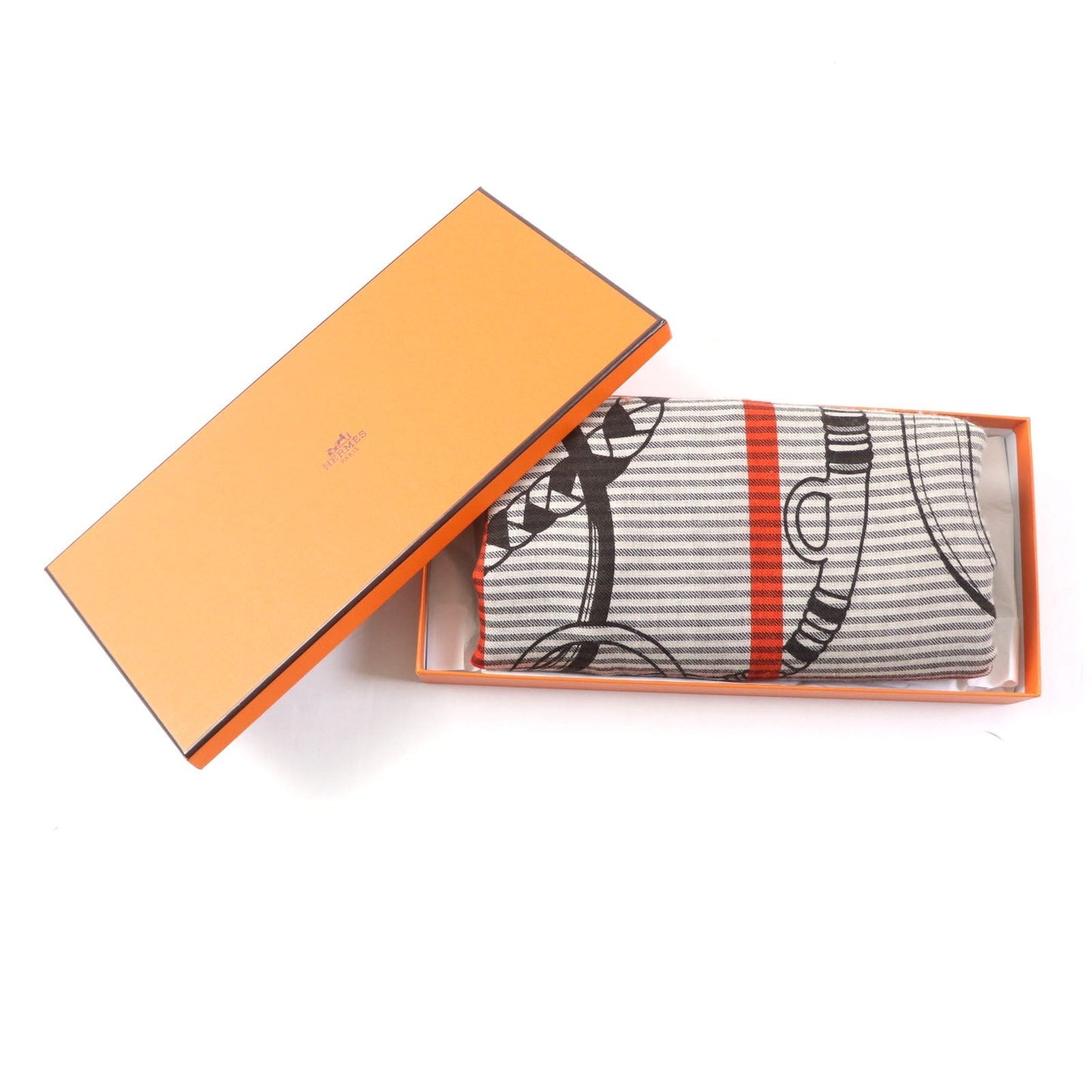 HERMES Stall 243544S cashmere multicolor Caléjean 140 Riding equipment Panoplie Equestre
