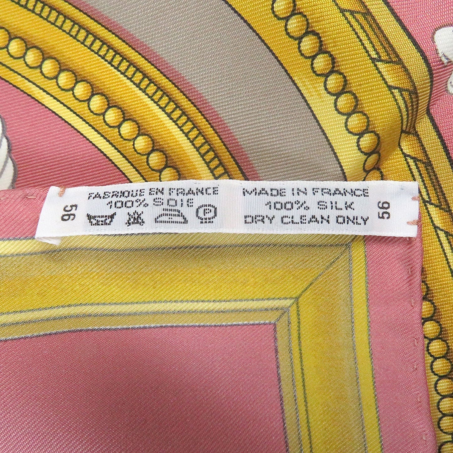 HERMES Stall Main: 100% silk Smokey pink Carre90 Women Used