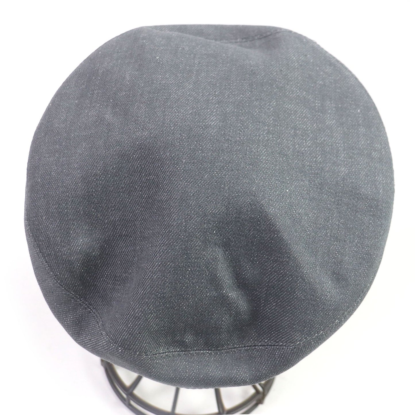 HERMES beret cotton gray Saint Honoré