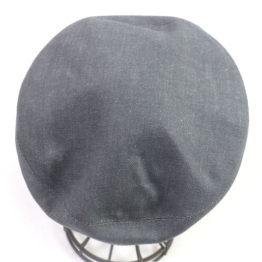 HERMES beret cotton gray Saint Honoré