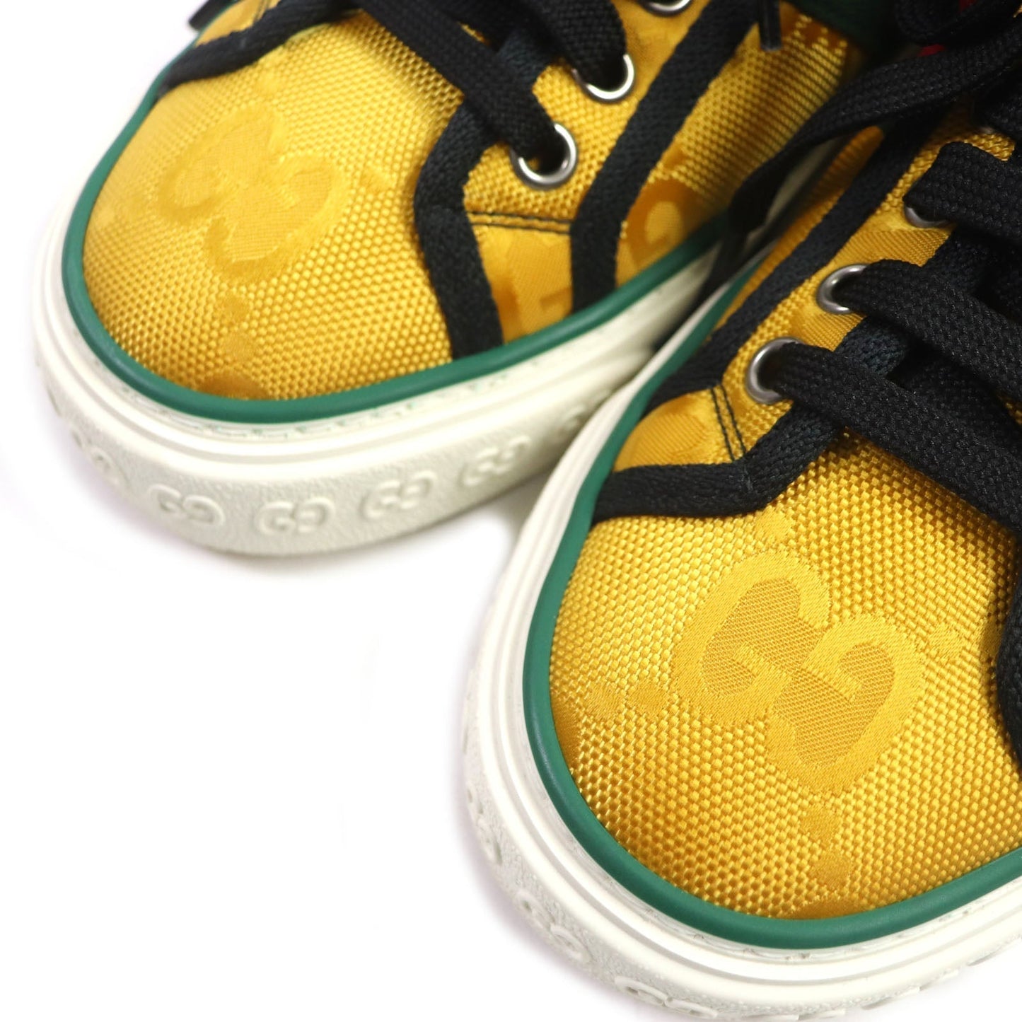 GUCCI Low cut sneakers 60110 Nylon yellow Sherry line 35.5