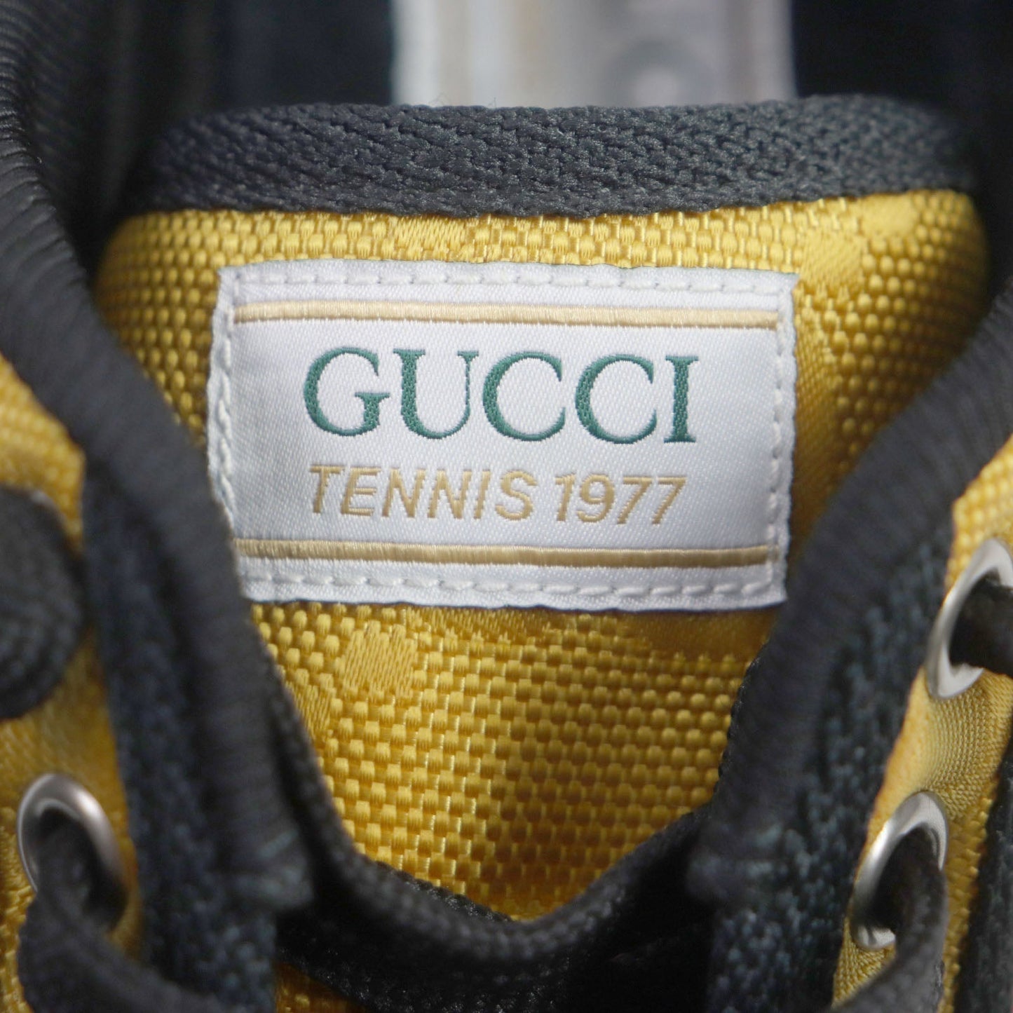 GUCCI Low cut sneakers 60110 Nylon yellow Sherry line 35.5