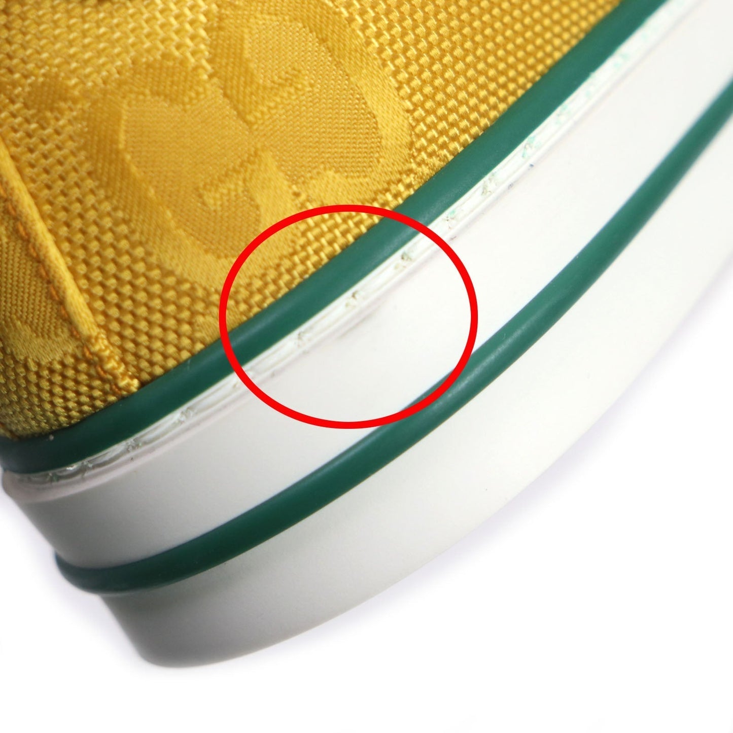 GUCCI Low cut sneakers 60110 Nylon yellow Sherry line 35.5