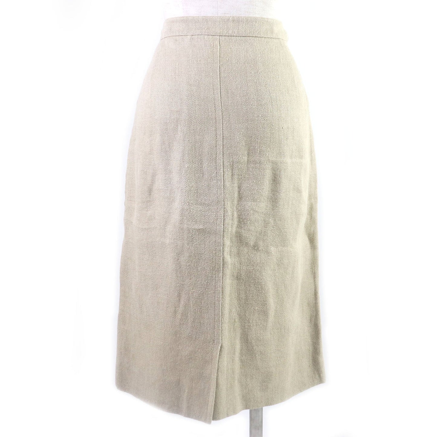 HERMES Tight Skirt Main: 100% linen beige Women 36 Used