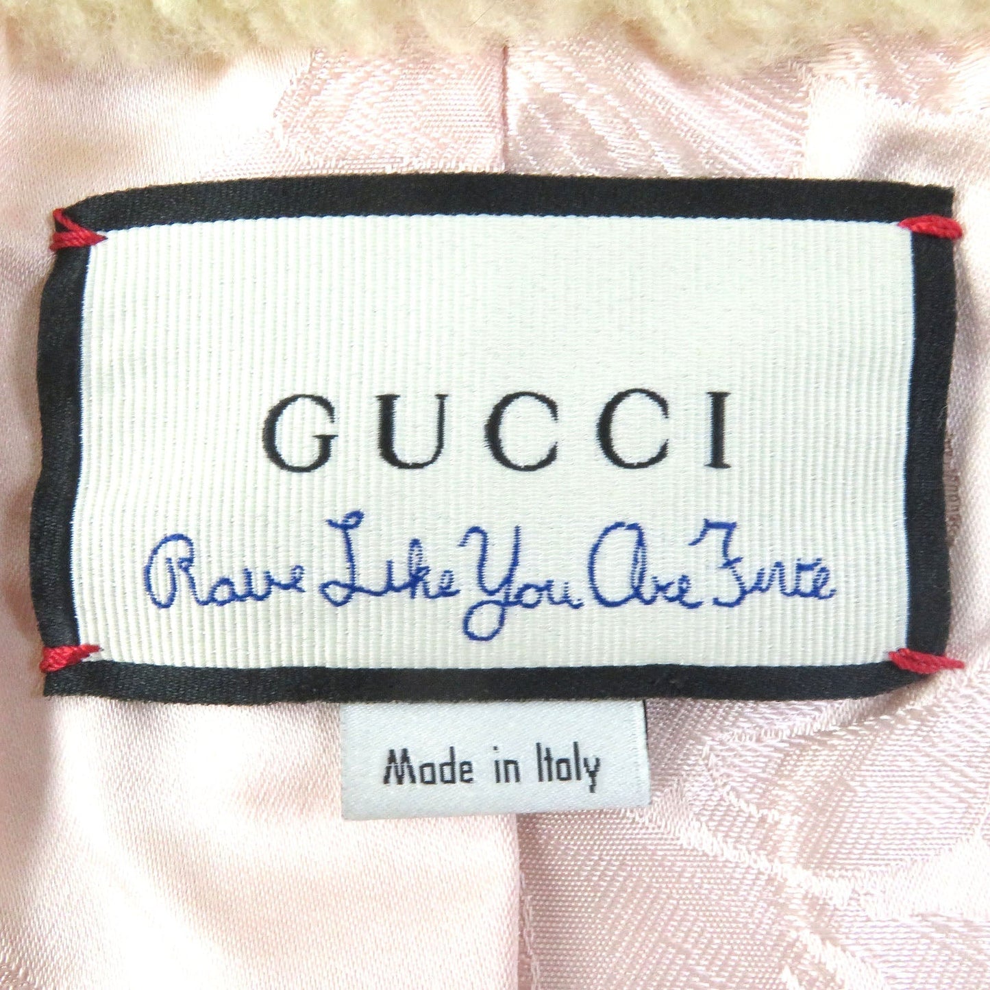 GUCCI Mouton coat 637810 Ramfer Ivory 38