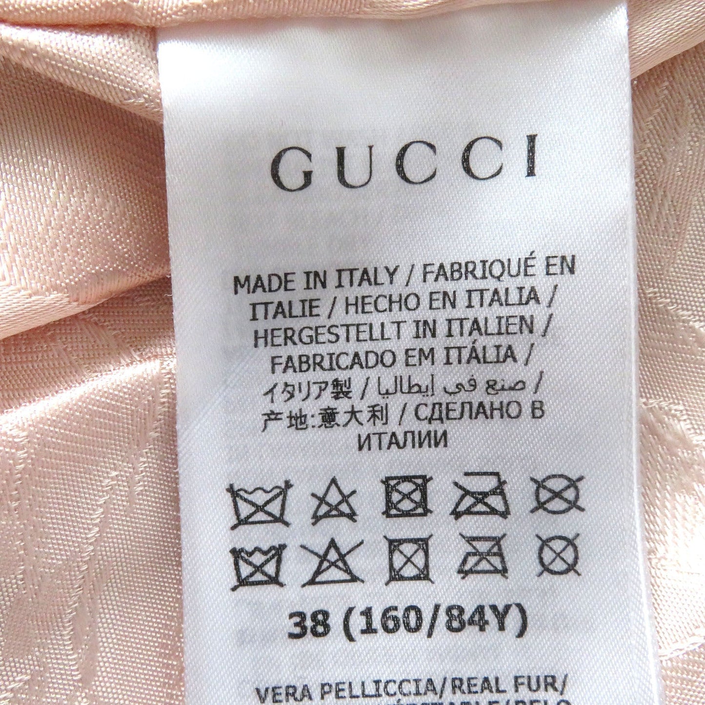 GUCCI Mouton coat 637810 Ramfer Ivory 38