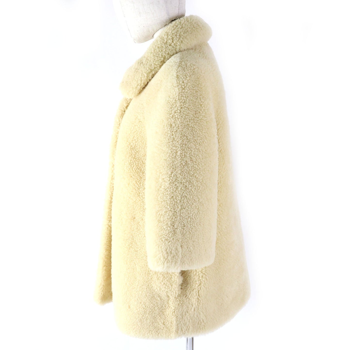 GUCCI Mouton coat 637810 Ramfer Ivory 38