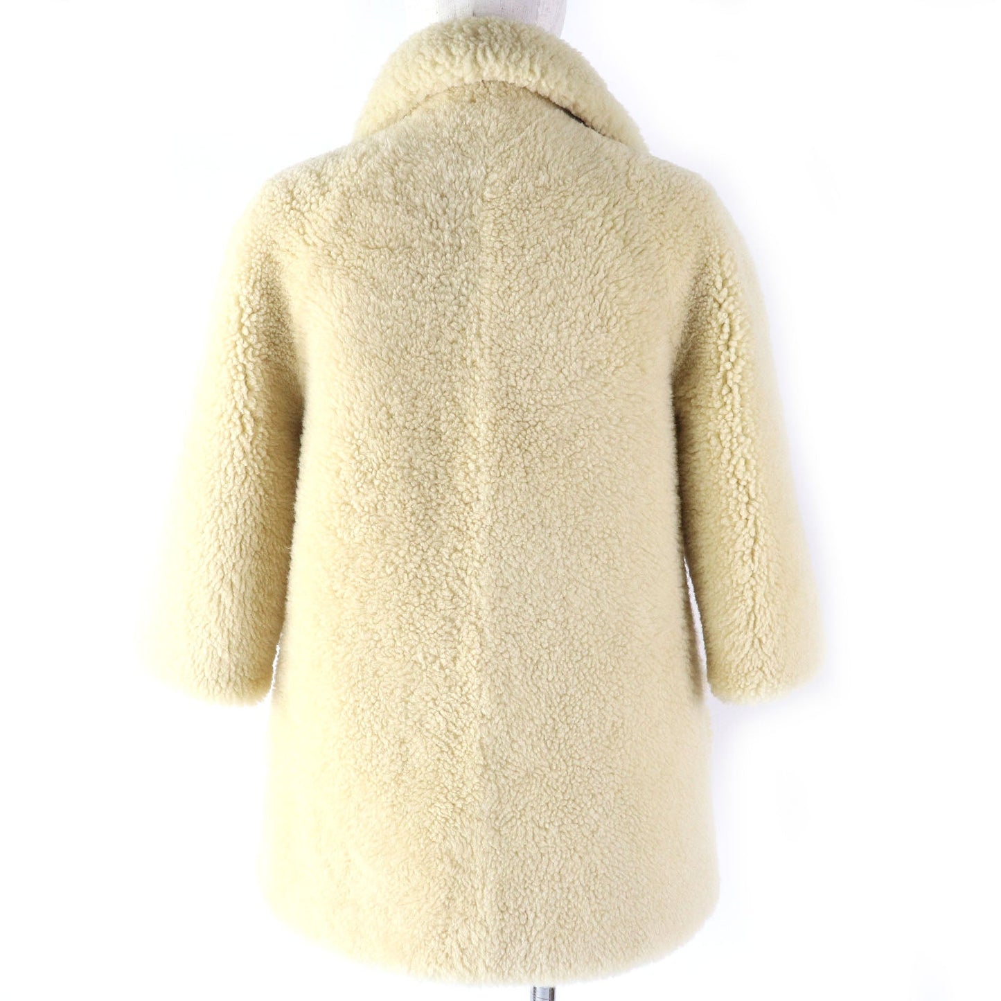 GUCCI Mouton coat 637810 Ramfer Ivory 38