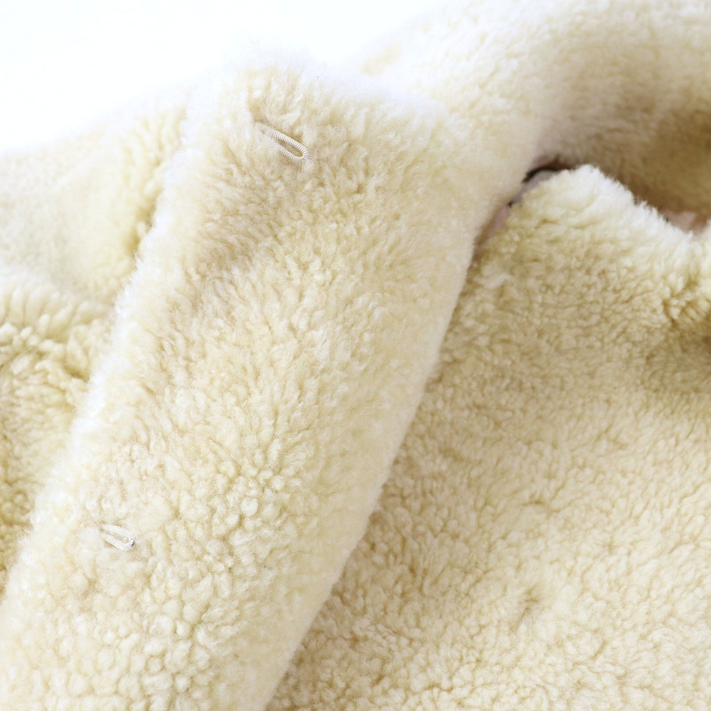 GUCCI Mouton coat 637810 Ramfer Ivory 38