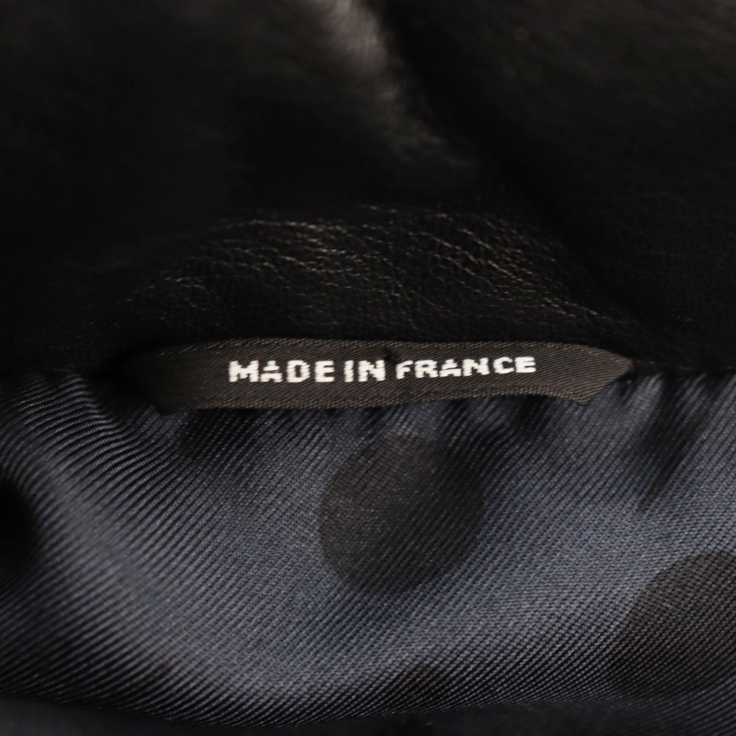 HERMES leather jacket 12-5007 Outer: Lamb leather, Lining: 100% silk, Filling: 95% down, Filling: 5% feather black mens 48 Used
