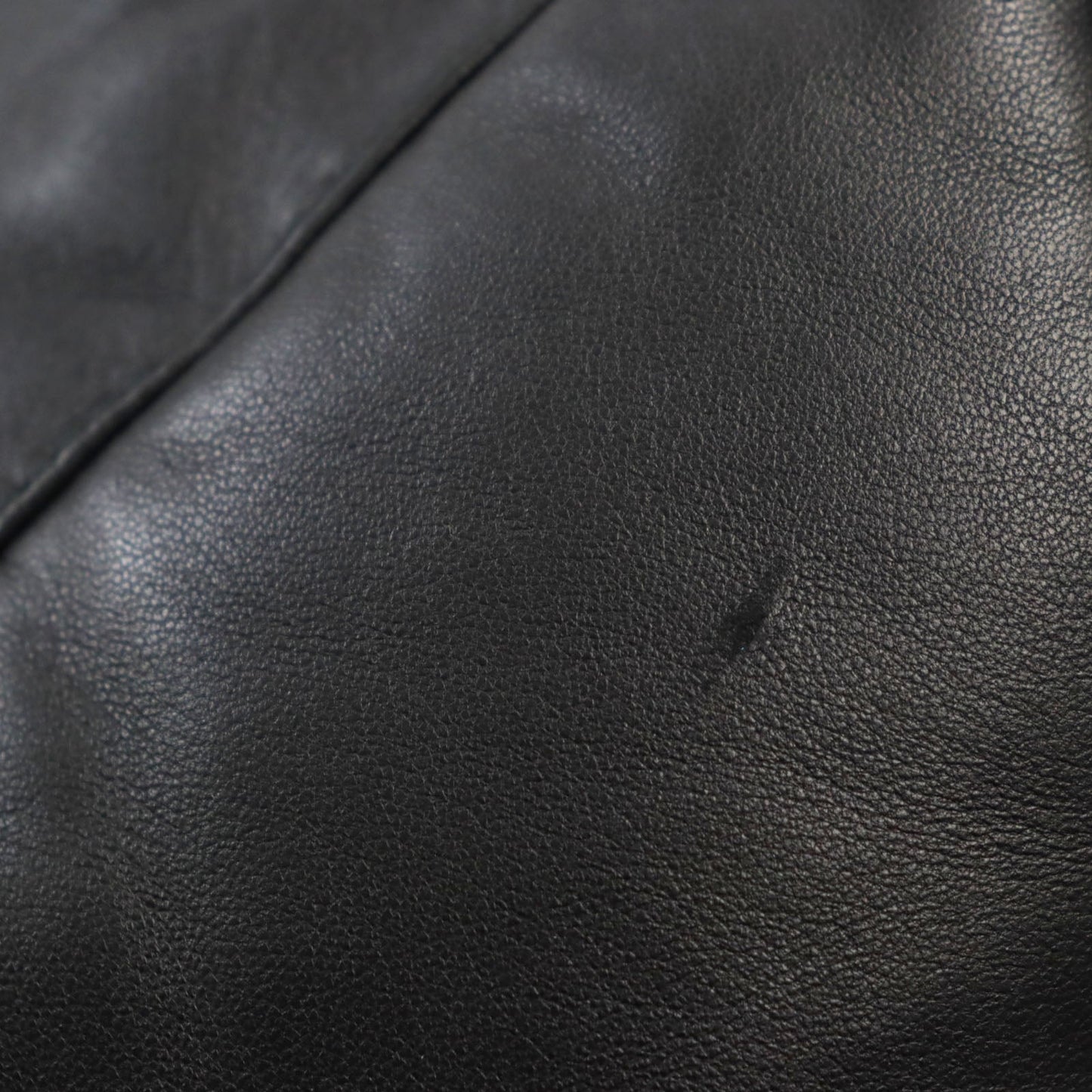 HERMES leather jacket 12-5007 Outer: Lamb leather, Lining: 100% silk, Filling: 95% down, Filling: 5% feather black mens 48 Used