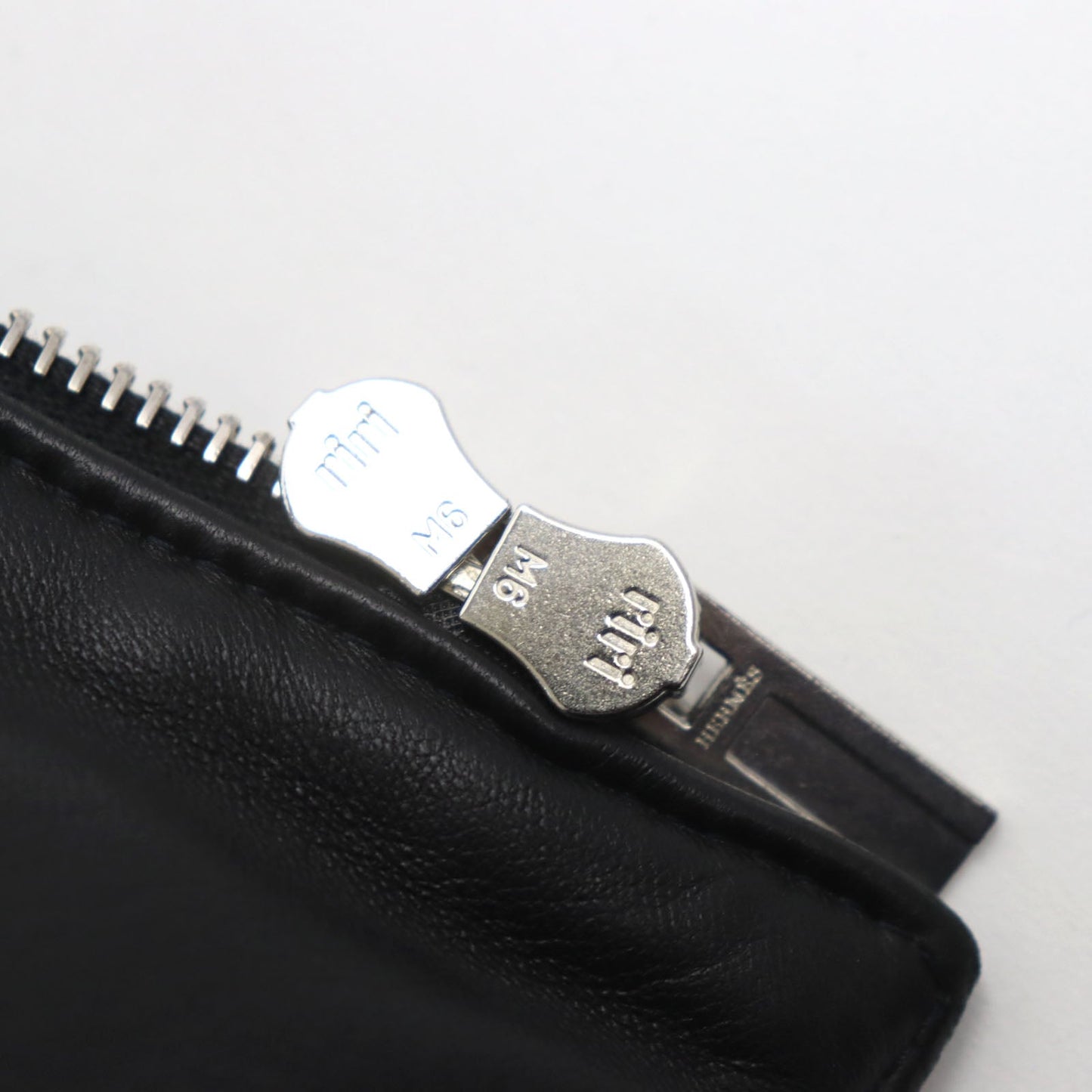 HERMES leather jacket 12-5007 Outer: Lamb leather, Lining: 100% silk, Filling: 95% down, Filling: 5% feather black mens 48 Used