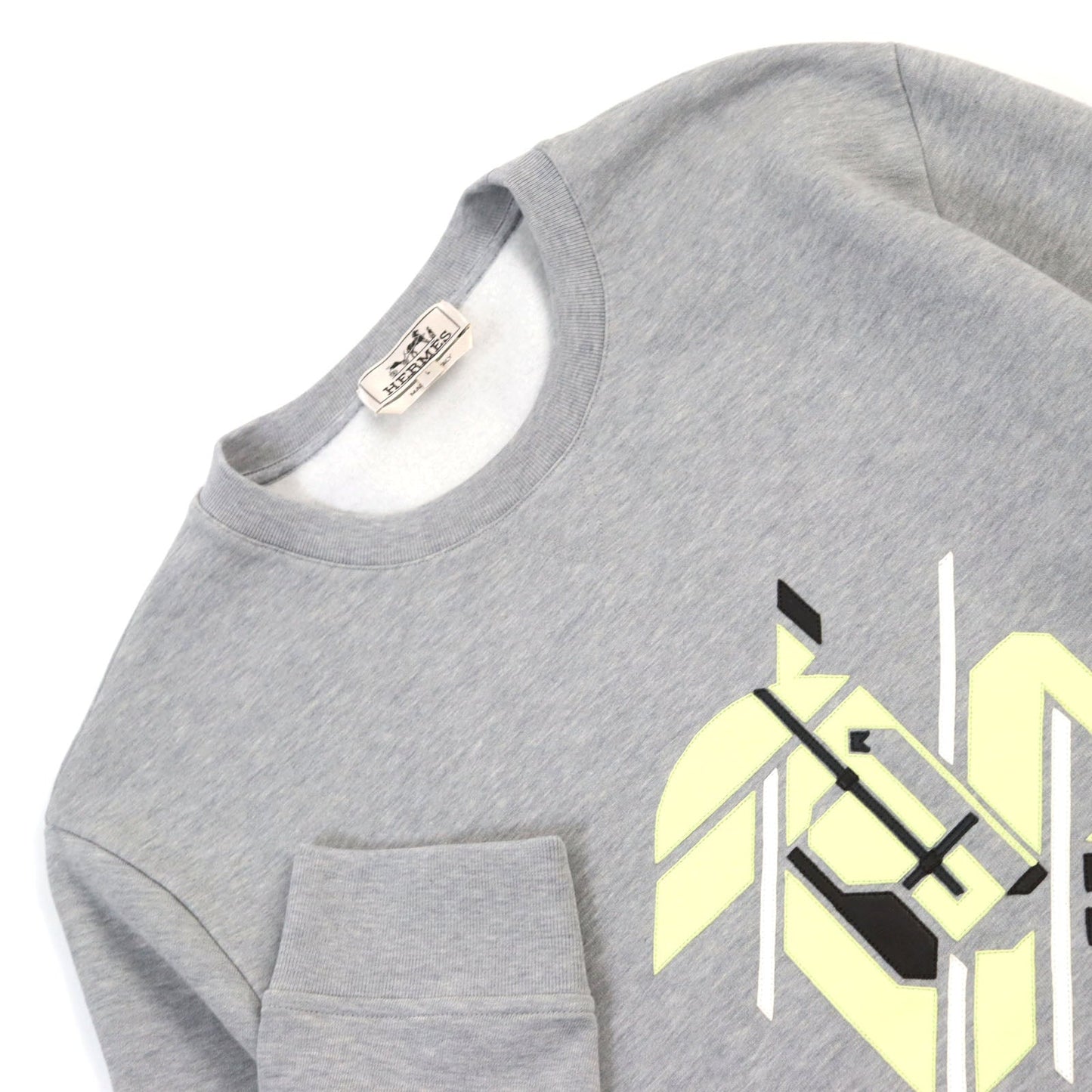 HERMES sweat 31-5765 cotton gray L