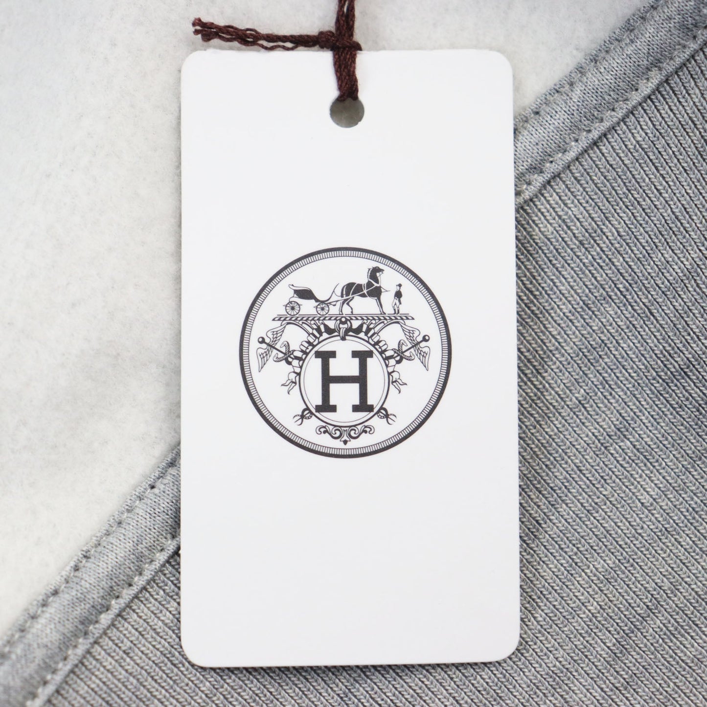 HERMES sweat 31-5765 cotton gray L