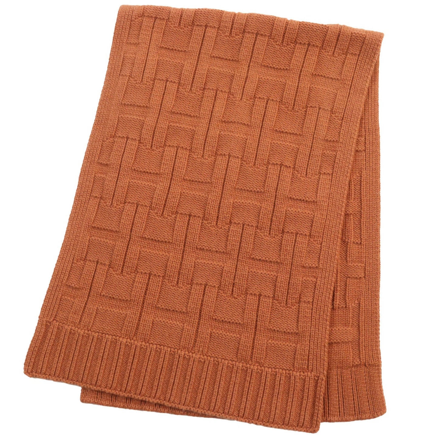 HERMES Scarf Main: 100% cashmere Orange mens Used