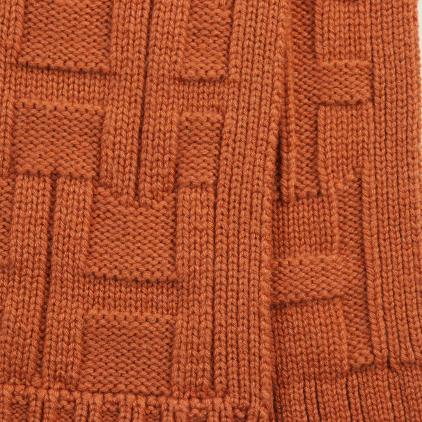 HERMES Scarf Main: 100% cashmere Orange mens Used