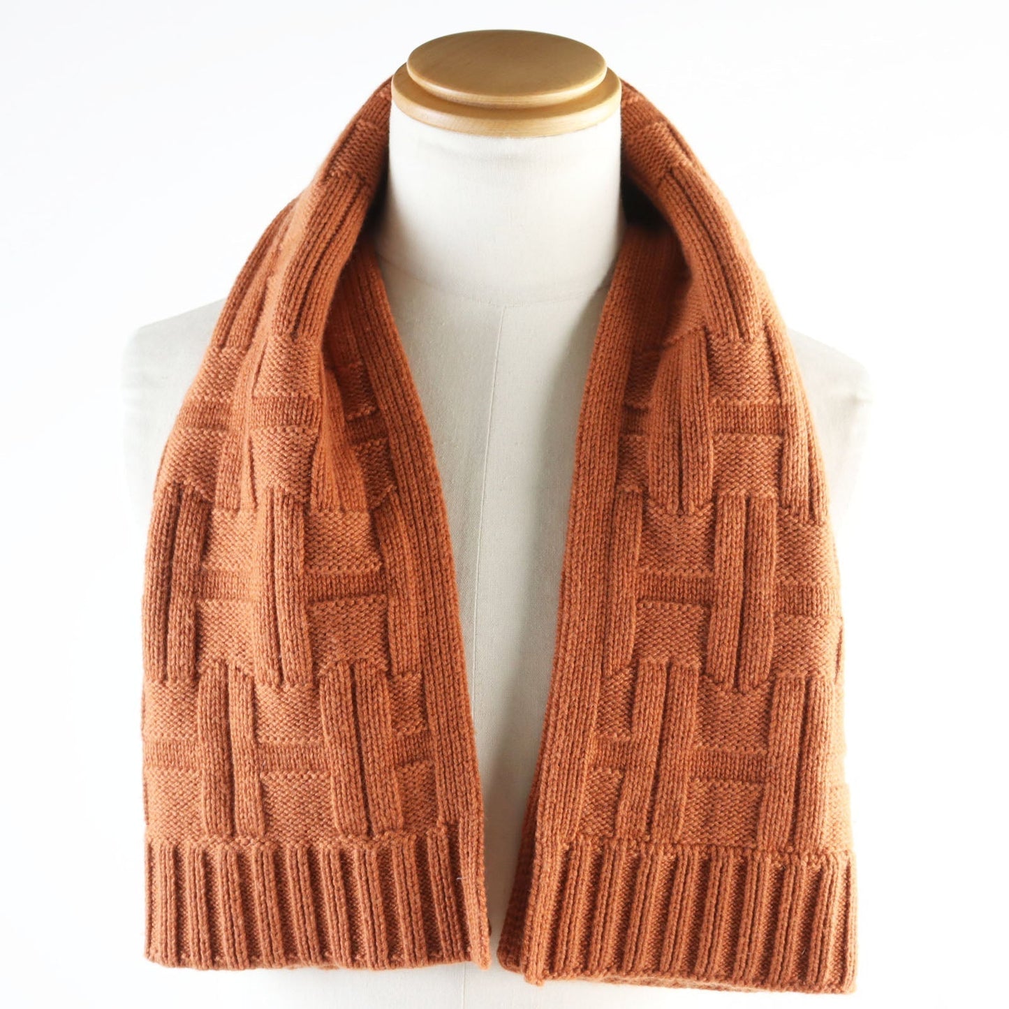 HERMES Scarf Main: 100% cashmere Orange mens Used