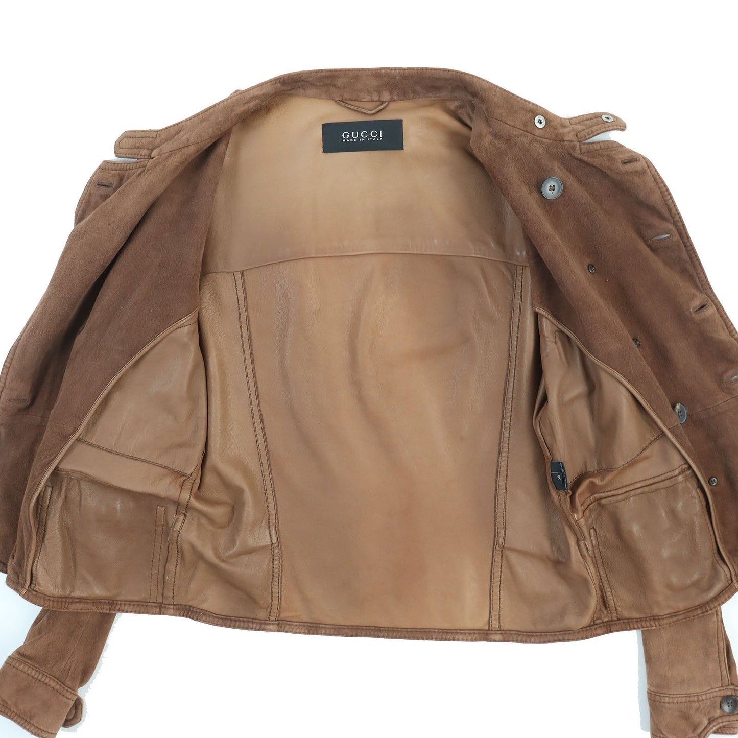 GUCCI leather jacket Main: Suede Brown mens 50 Used