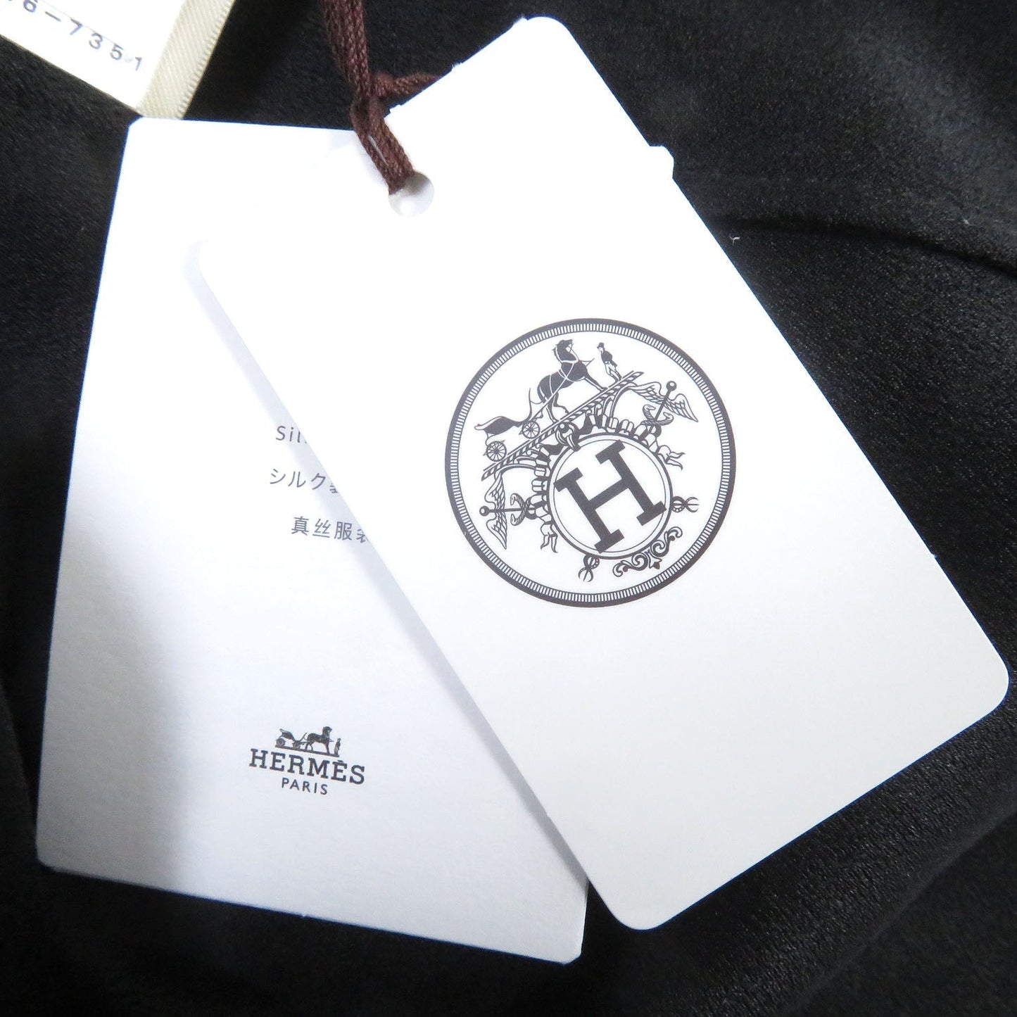 HERMES one piece silk black 34