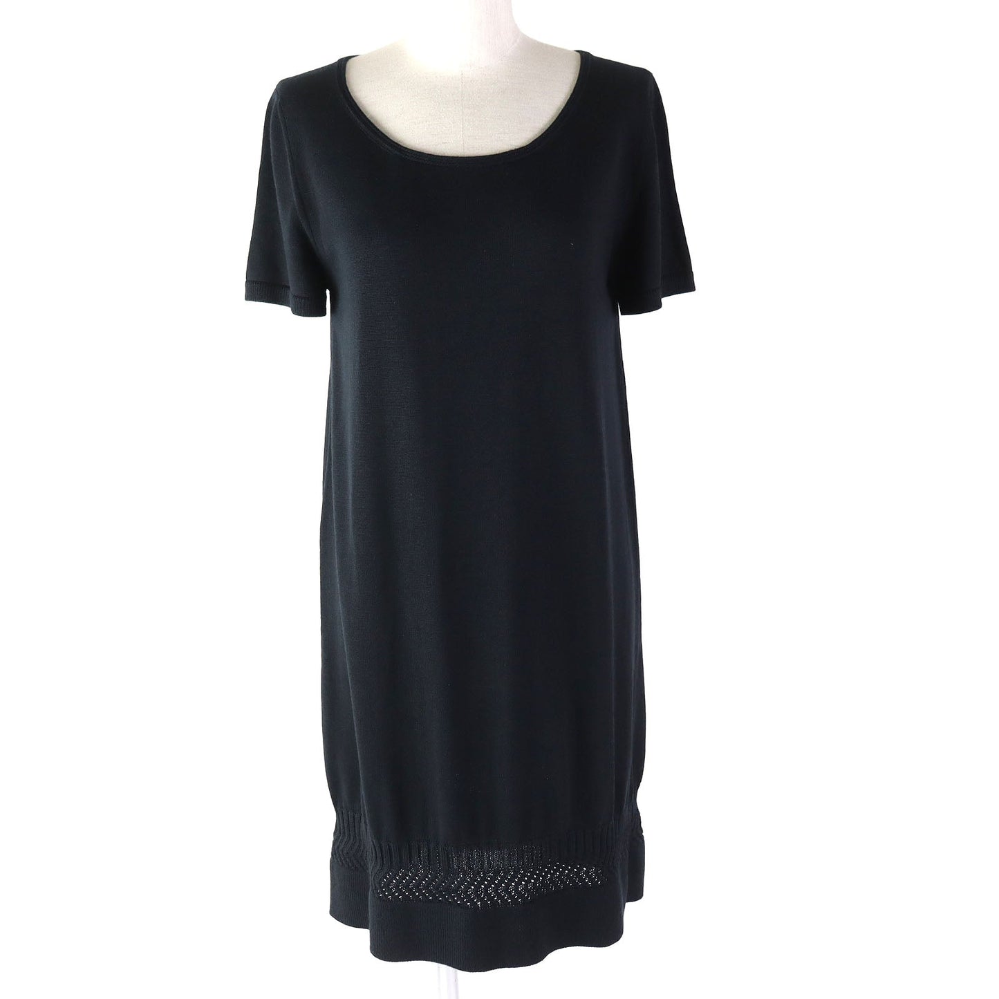 HERMES one piece silk black 38