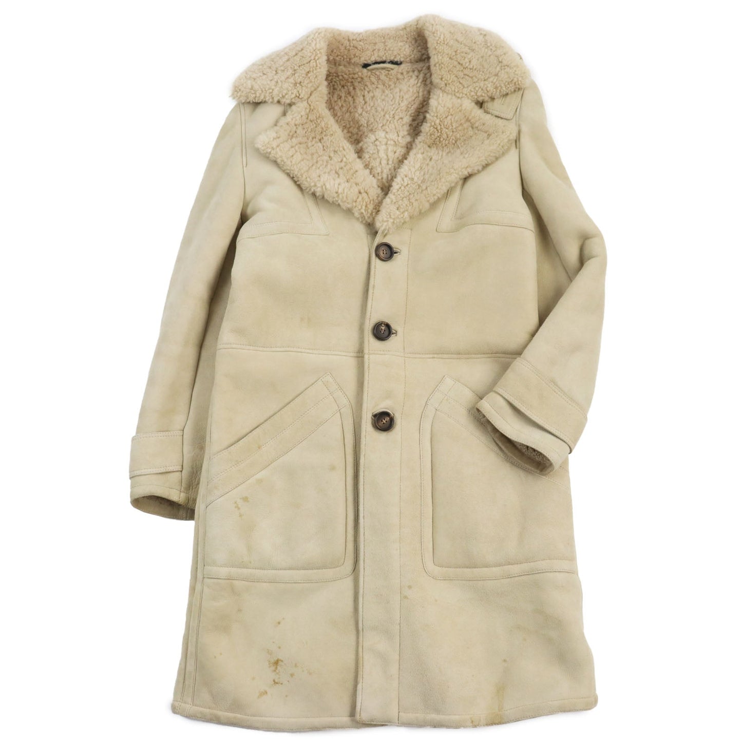 GUCCI Mouton coat 148233 Mouton beige 44
