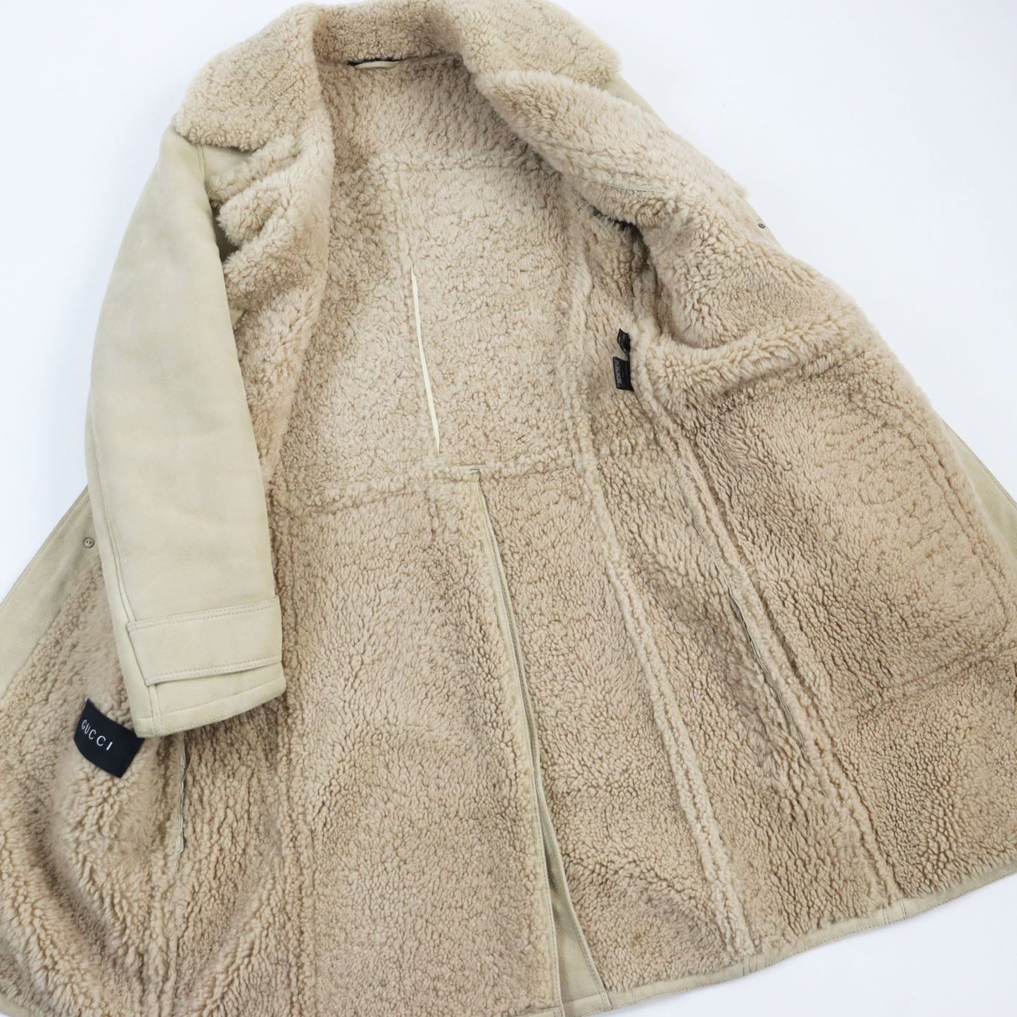 GUCCI Mouton coat 148233 Mouton beige 44
