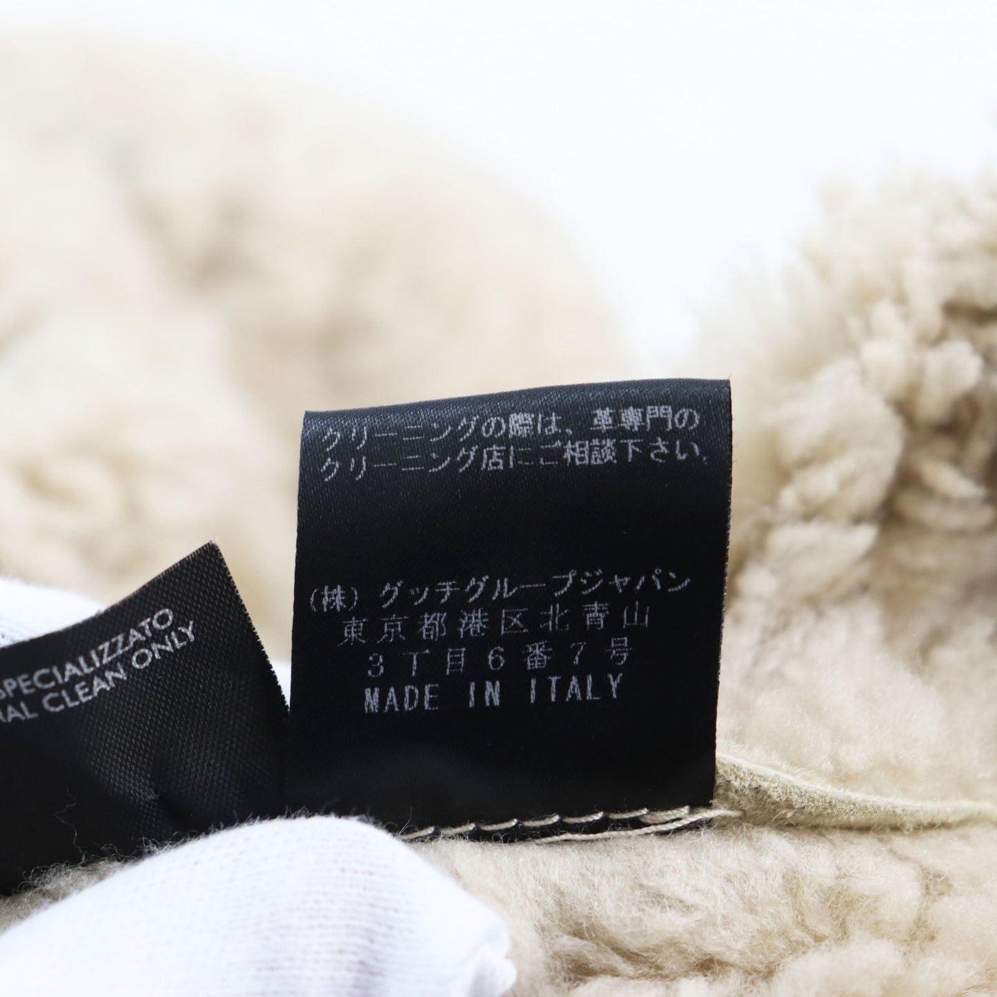GUCCI Mouton coat 148233 Mouton beige 44
