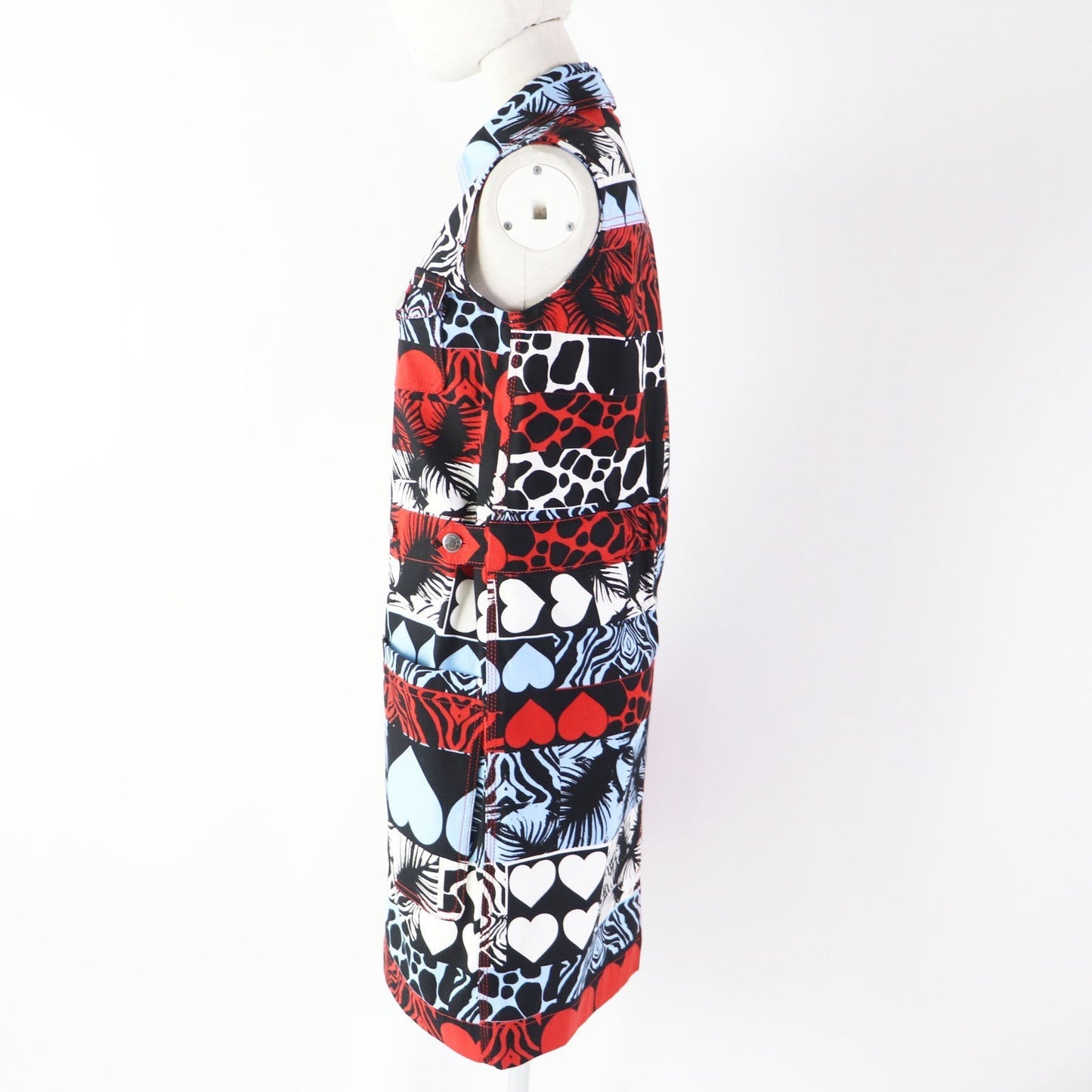 HERMES one piece 3E0551D1 cotton Multi Wild print denim dress 34