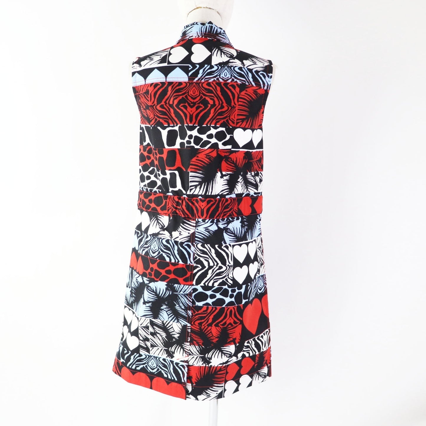 HERMES one piece 3E0551D1 cotton Multi Wild print denim dress 34