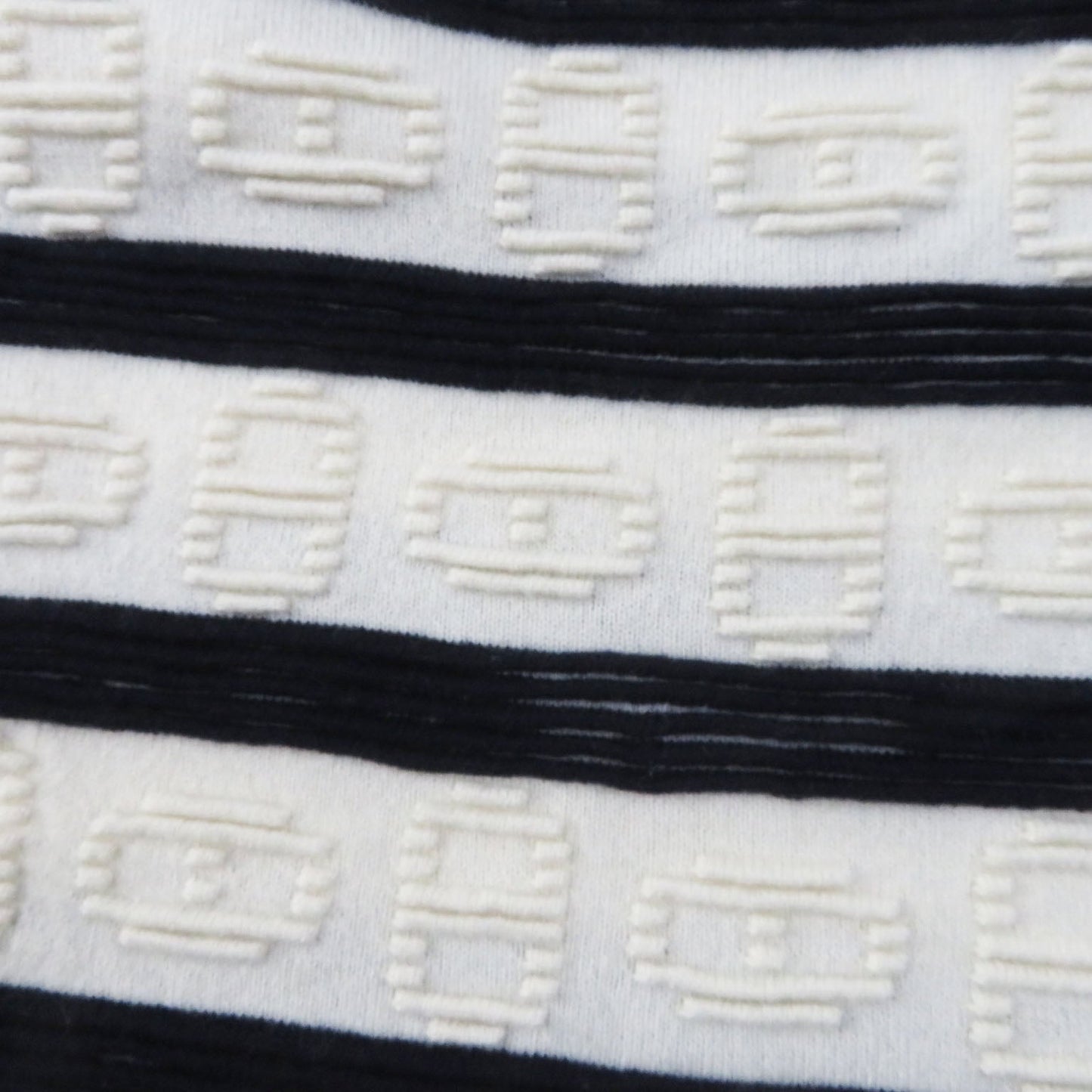 HERMES knit 3E2524D2 cashmere White navy 34